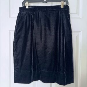 Norton McNaughton Black Velvet Pencil Skirt